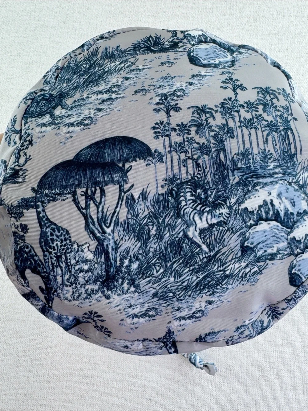 Dior Around the world make up pouch drawstring in blue